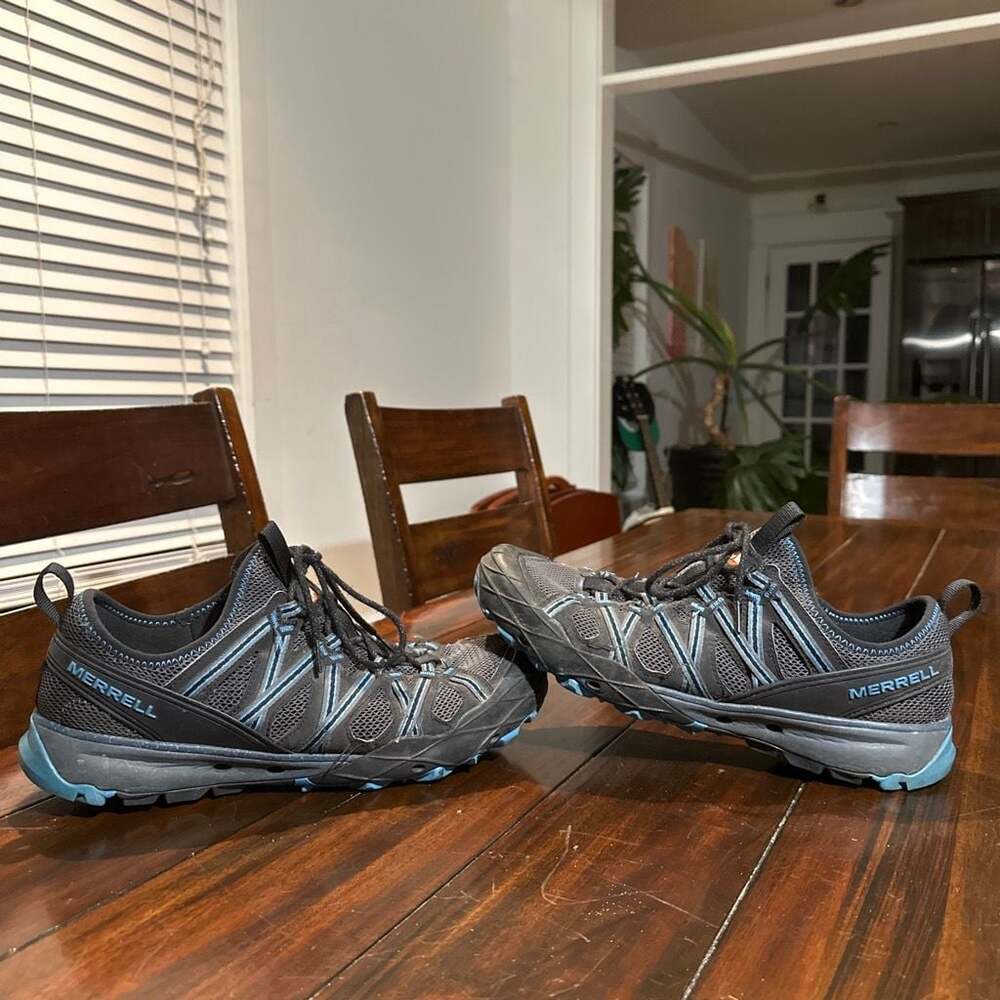 Merrell Choprock Granite Hiking Black Blue Water Shoes 
Size 12